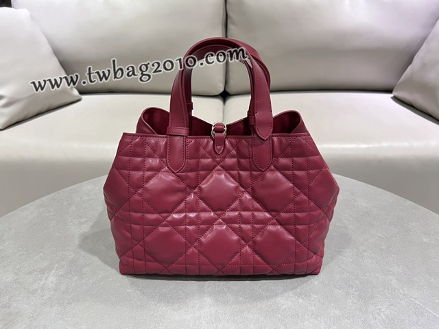 Dior专柜新款迪奥中号Toujours手袋牛皮超大藤格纹休闲女包 djfk1245